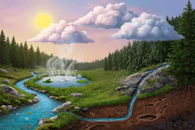 Natürlicher Wasserkreislauf